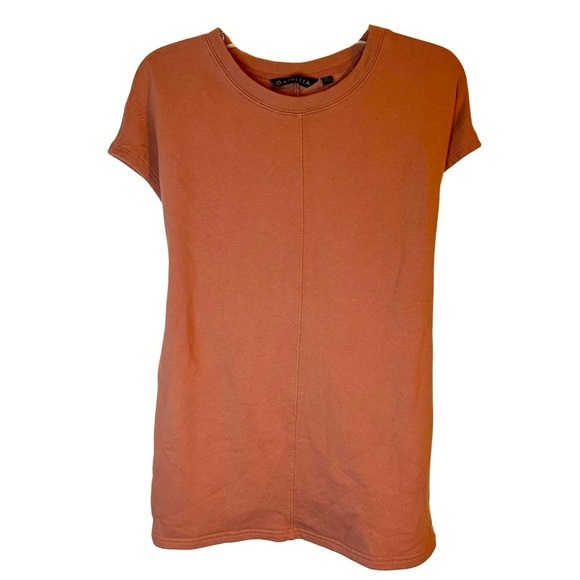 Athleta Embrace Tie Waist Short Sleeve Sweatshirt Dress - Picture 2 of 8